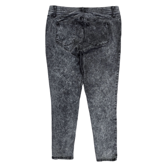 Lularoe Charcoal Acid Wash Skinny Jeans Magic Elastic Waistband L-161367 - Picture 3 of 11